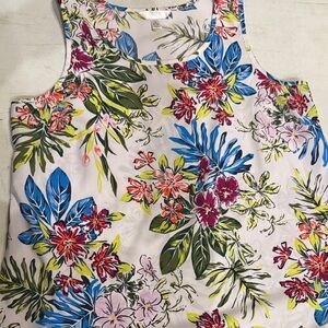 Time and Tru Multicolor Floral Tank Top